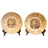 Pair of Attributed Derby Botanical Plates, c. 1820